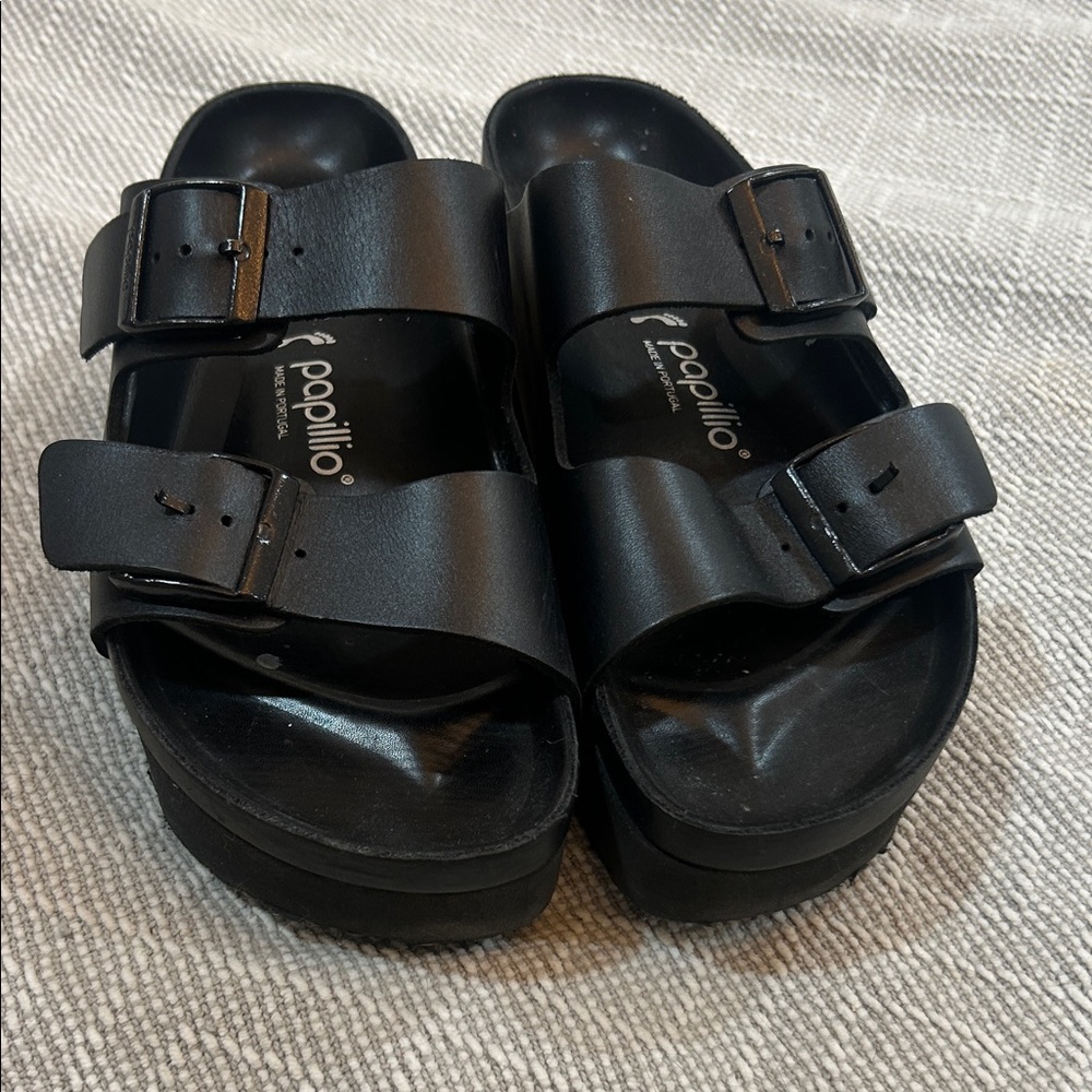 Platform Birkenstocks - Black